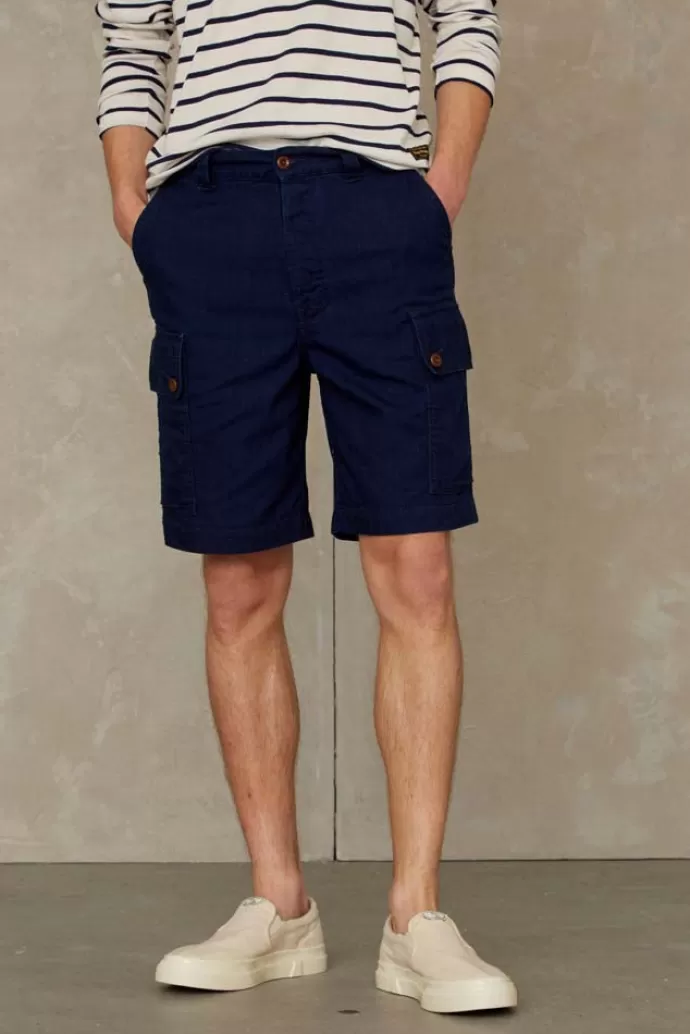 Fashion Kings Of Indigo Kian Shorts Indigo Crinkle