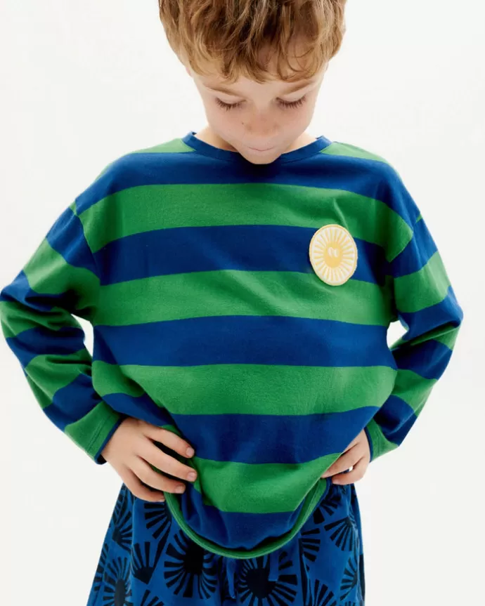 Clearance Thinking MU Kids' Long-Sleeve T-Shirt Blue Stripes