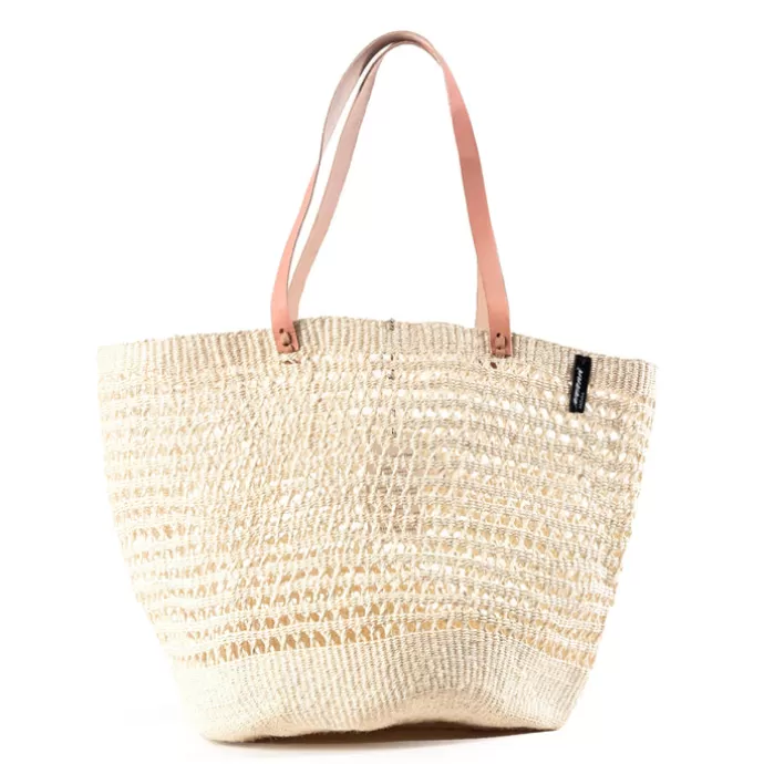 Discount Mifuko Kiondo Shopper Basket Natural Open Weave L