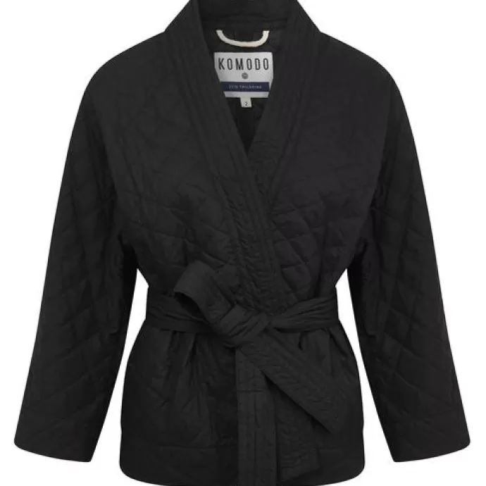 KOMODO Kishi Organic Cotton Quilted Jacket Black