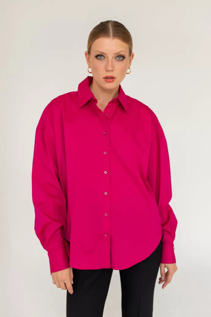 Cheap Enteliér Klassinen Oversize Paita Fuksia