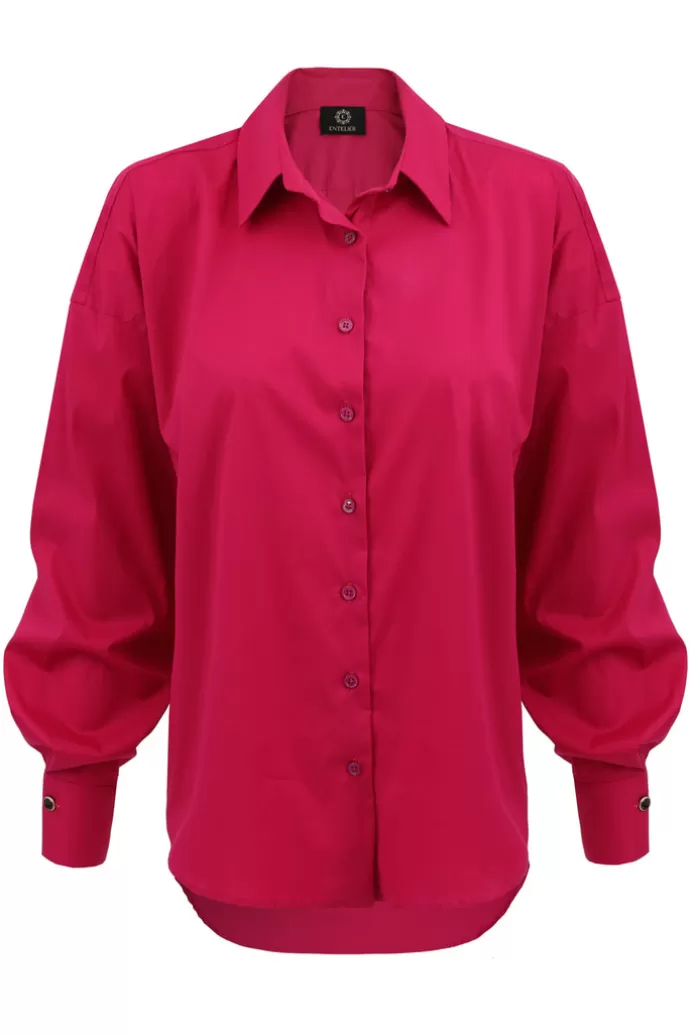 Cheap Enteliér Klassinen Oversize Paita Fuksia