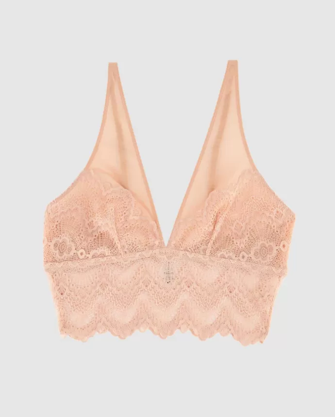 Cheap UNDERSTATEMENT Kristalli Mesh Plunge Bralette Toppi Naked