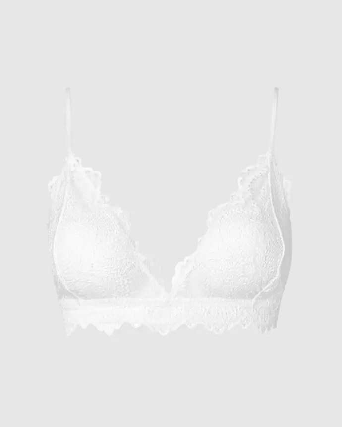 Discount UNDERSTATEMENT Lace Bralette Blanche