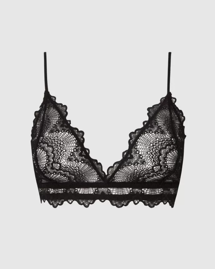 Clearance UNDERSTATEMENT Lace Bralette Saboteur Black