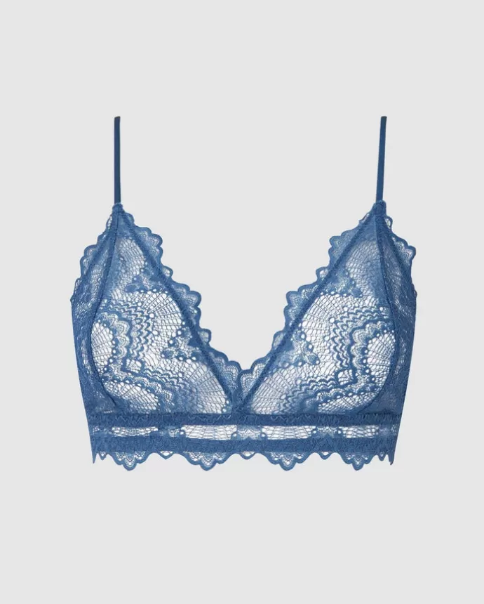 Store UNDERSTATEMENT Lace Bralette Stormy Sky