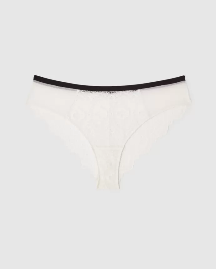 Discount UNDERSTATEMENT Lace Cheeky White/Black