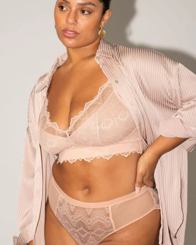 Sale UNDERSTATEMENT Lace Support+ Bralette Nude