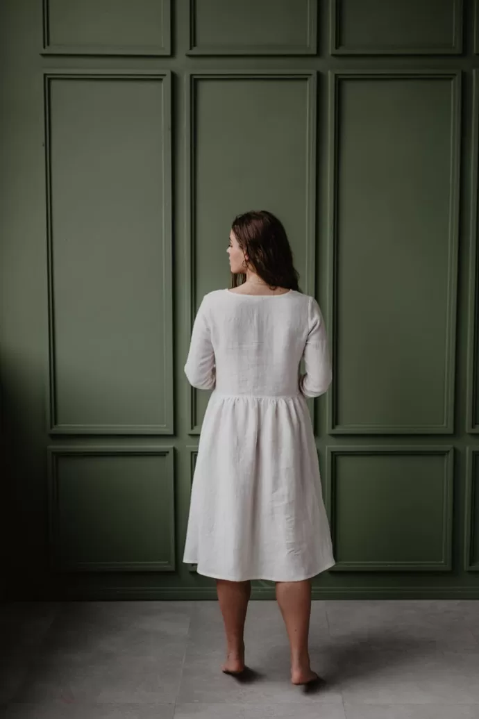 AmourLinen Lapland Mid Length Linen Dress