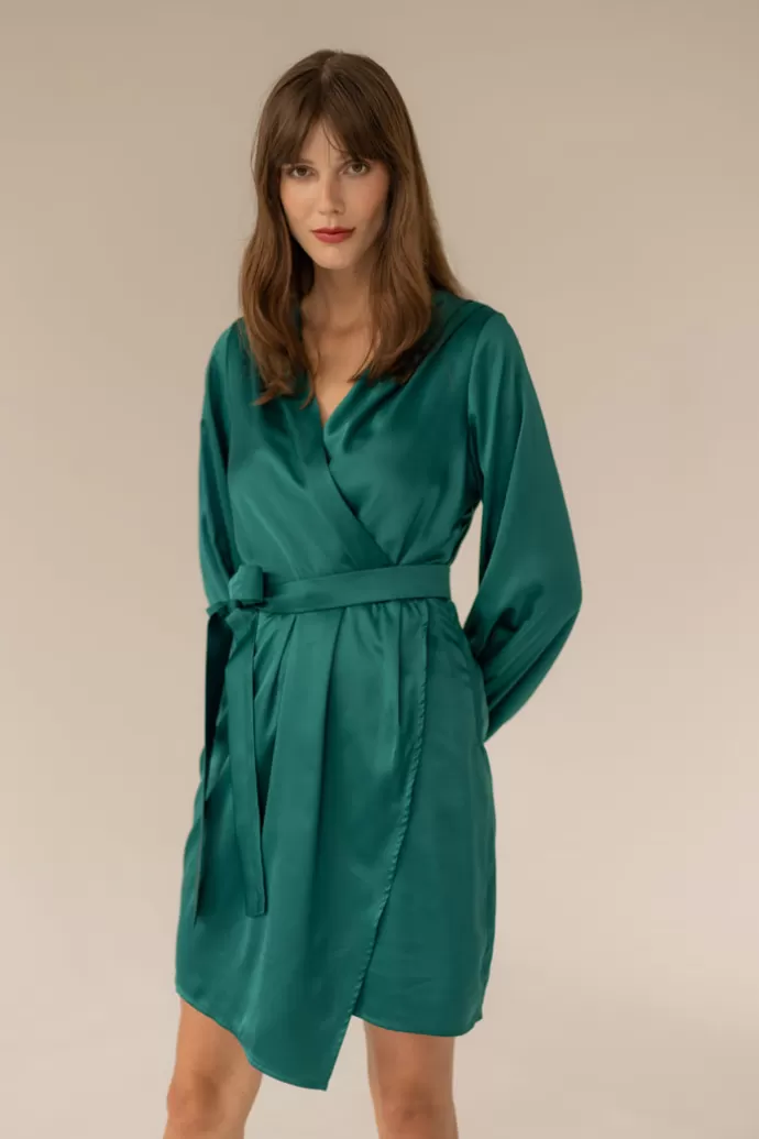 Enteliér Laurel Dress Deep Green