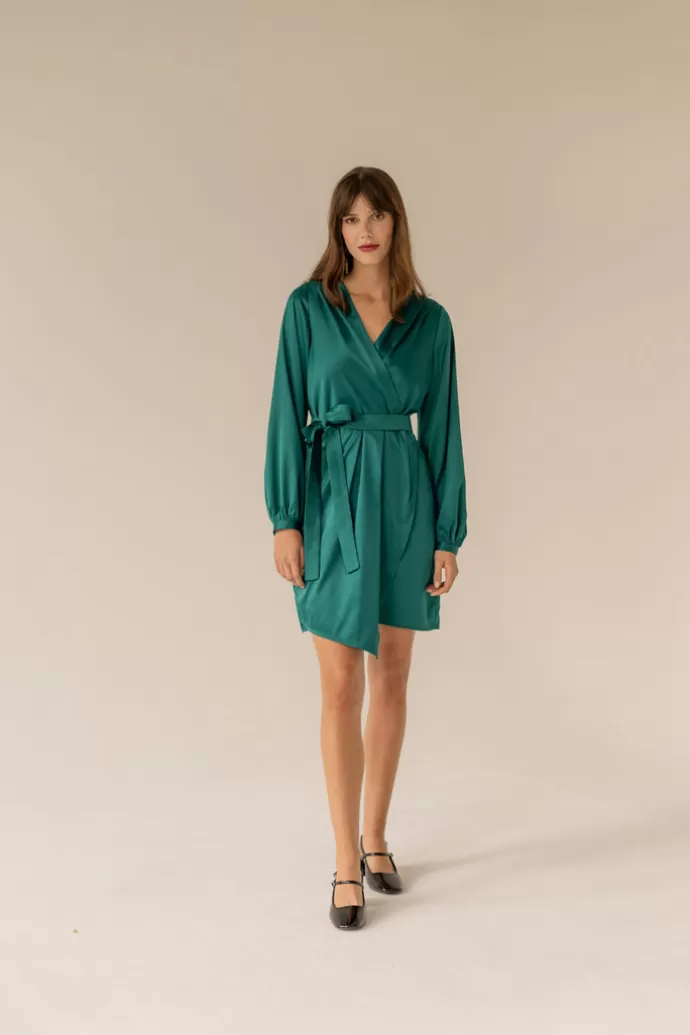 Enteliér Laurel Dress Deep Green