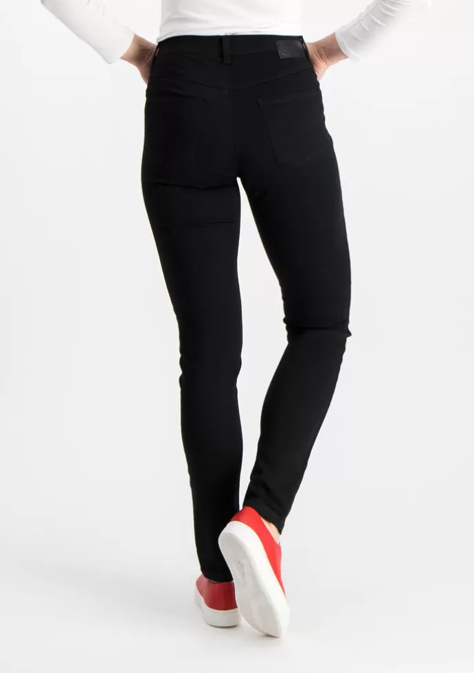 Very Nice Legging Super Stretch Farkut Musta Satiinipinta