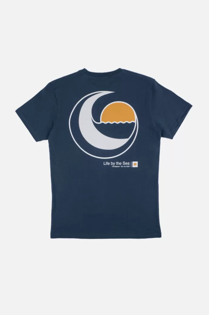 Discount Trendsplant Life By The Sea V Organic T-Shirt Navy