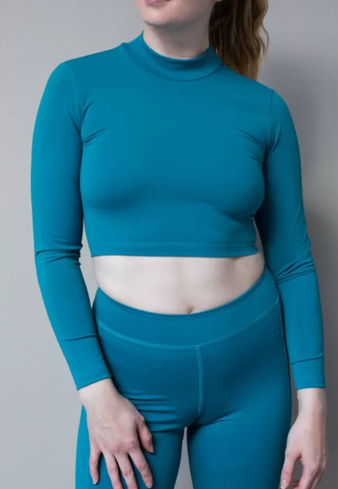 Hot Revoel Liza Long Sleeve Wrap Shirt Turquoise