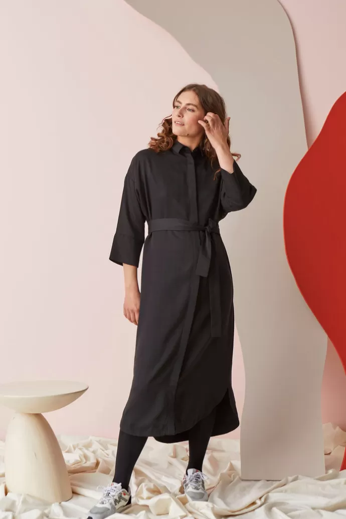 Papu Long Boheme Dress Black