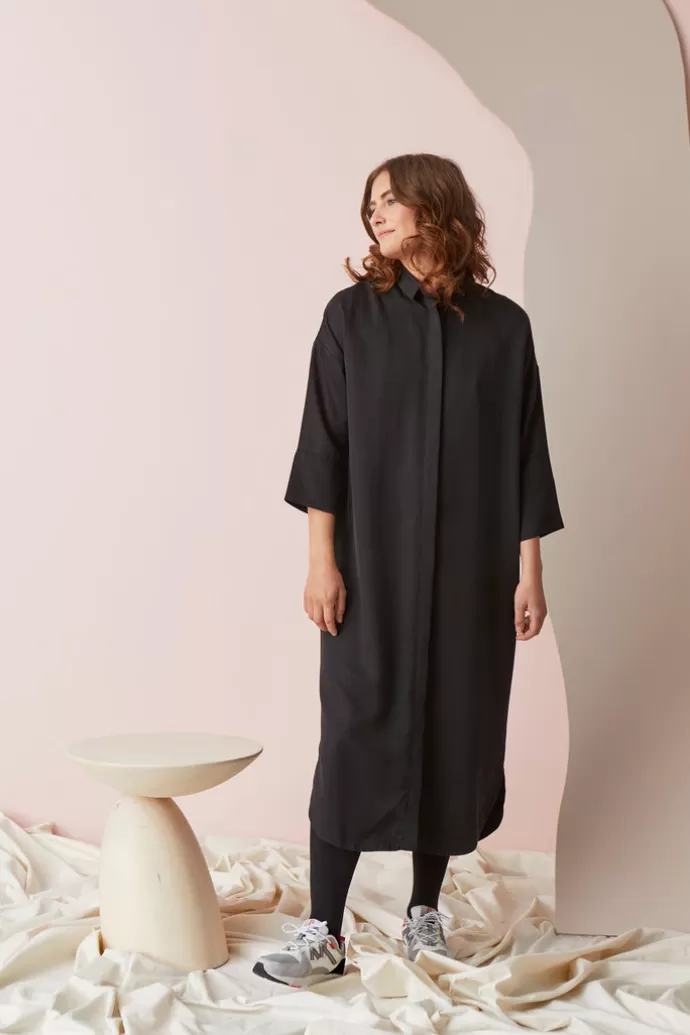 Papu Long Boheme Dress Black