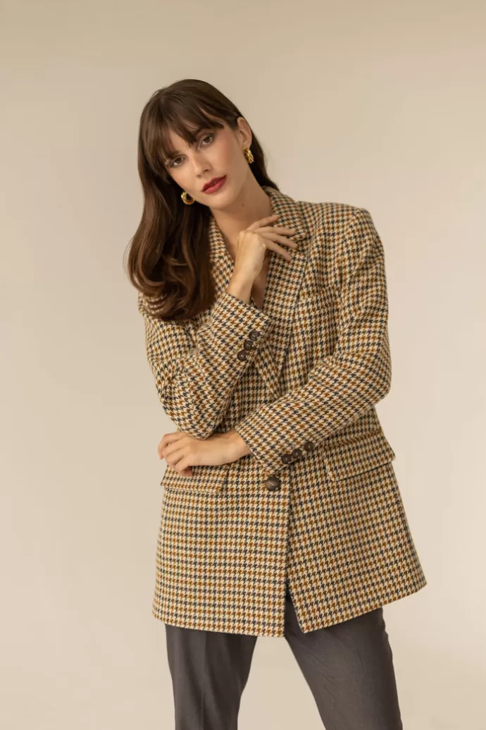 Enteliér Maddison Blazer Houndstooth Print