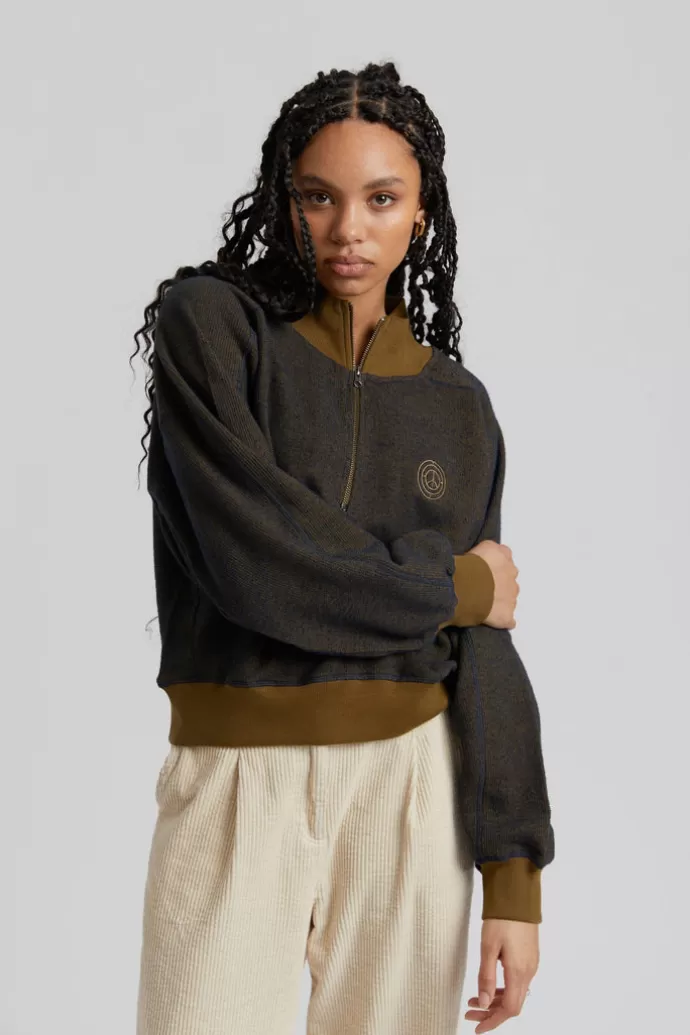 KOMODO Maia Zip Sweat Khaki