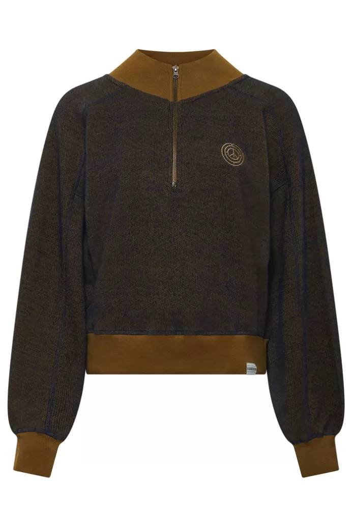 KOMODO Maia Zip Sweat Khaki