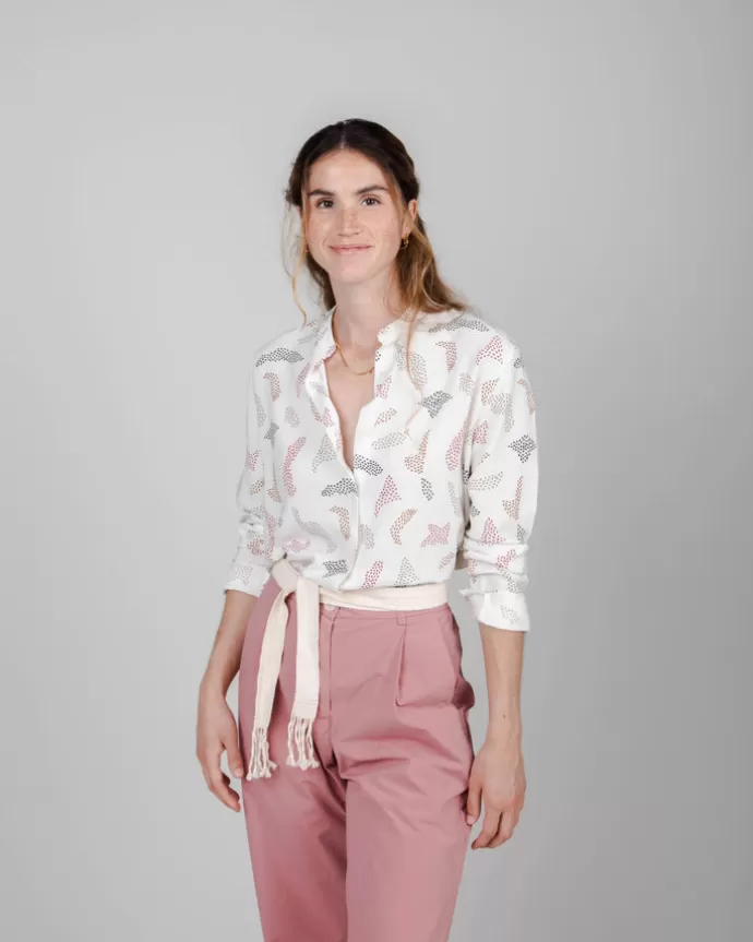 Online Brava Fabrics Maria Regular Mao Blouse White