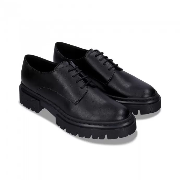 Clearance NAE Vegan Shoes Megan Musta Vegaaninen Rento Derby Plain