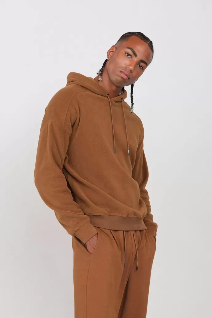 Flash Sale Off With Nature Men'S Hooded Fleece Peanut