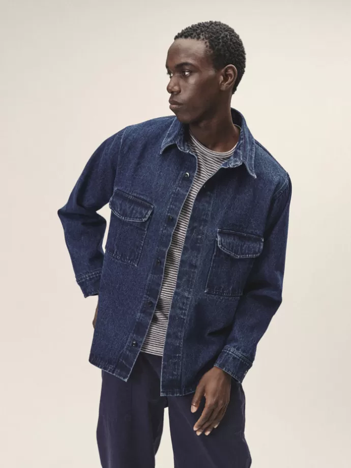 Discount WOTE Men'S Organic Cotton Denim Overshirt