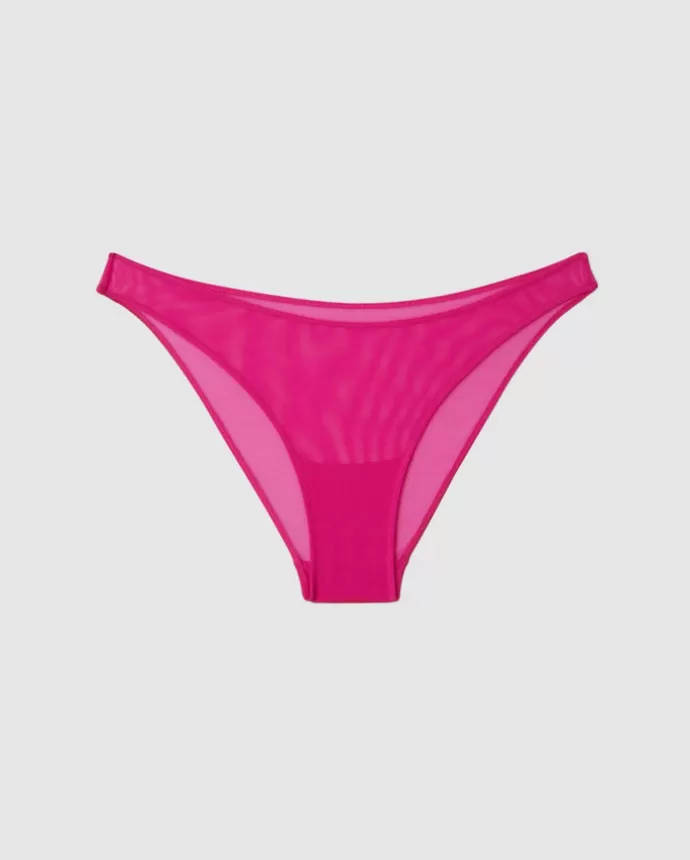 Best Sale UNDERSTATEMENT Mesh Bikini Briefs Hot Pink