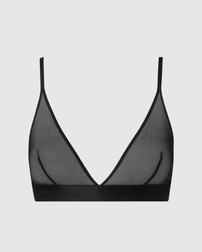 Shop UNDERSTATEMENT Mesh Bralette Mesh Mania Black