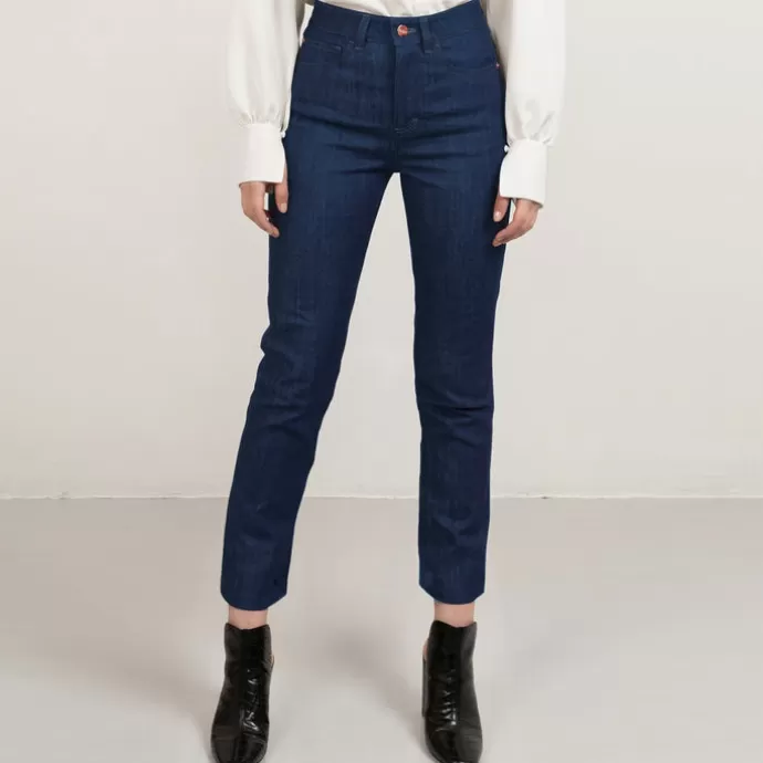 Studio Heijne Mid Sininen Suora Jalka Cropped Denim Matching Ommel