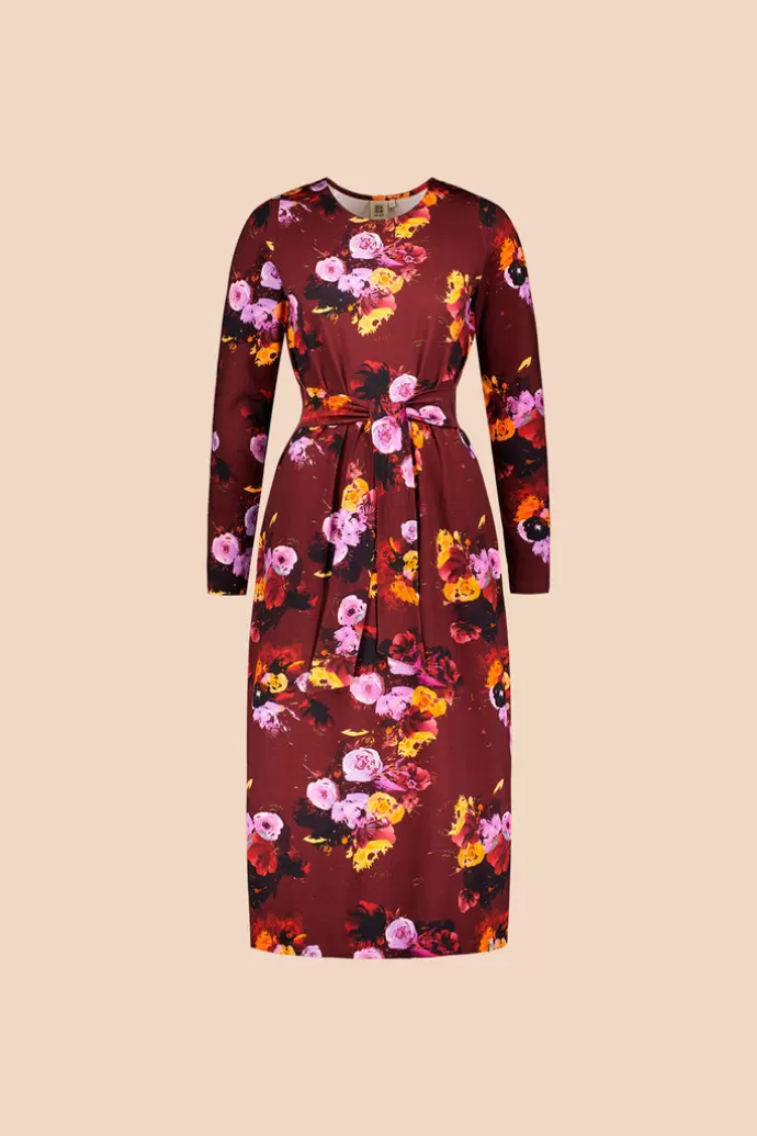 KAIKO Midi Belted Dress Ls Ruby Rose