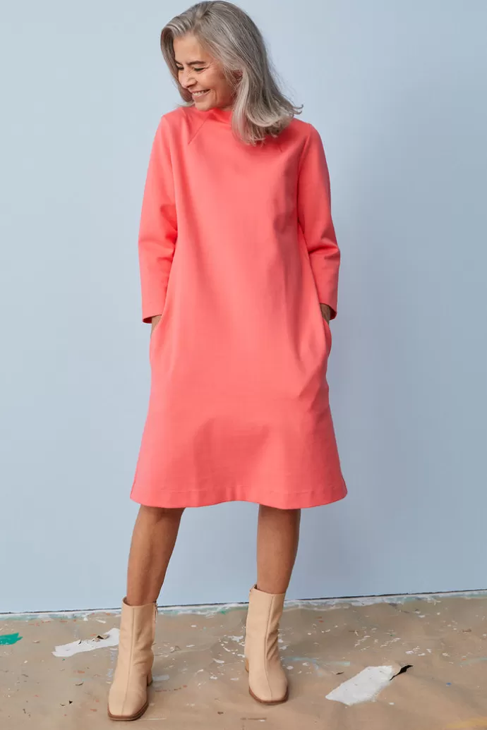 Papu Midi Dress Coral Red