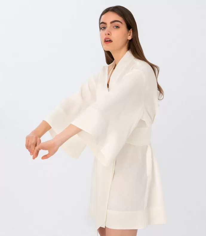 Elizabeth LaGre Mini Kimono Mekko Ivory