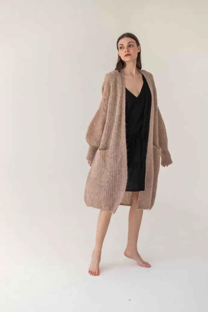 Enteliér Mohair Alpakka Neuletakki Beige