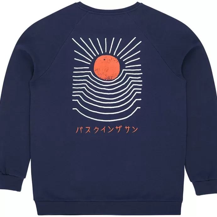 Sale Bask in the Sun Navy Sunrise Collegepaita Tummansininen