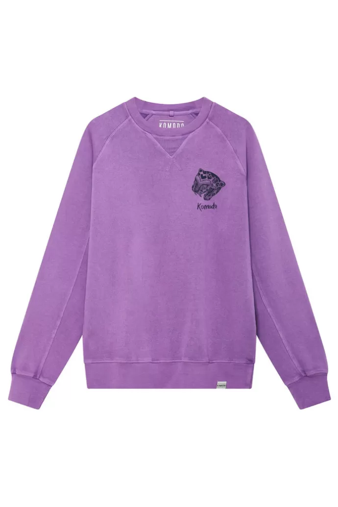 Fashion KOMODO Nepali Leopard Men'S Print Sweat Purple