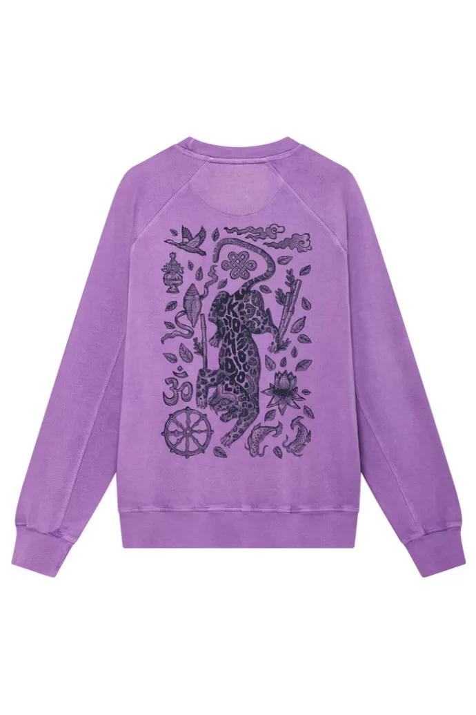 Fashion KOMODO Nepali Leopard Men'S Print Sweat Purple