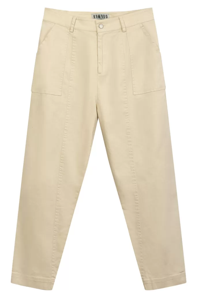 Fashion KOMODO Nizana Organic Cotton Trousers Putty