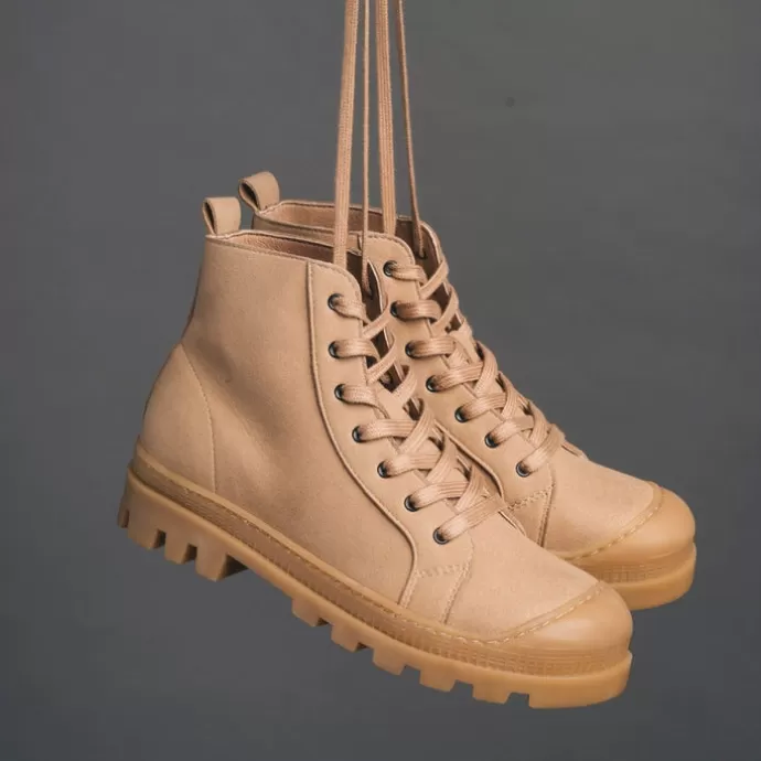 Outlet NAE Vegan Shoes Noah Mokkanahka Camel High-Top Vegan Sneaker Saappaat