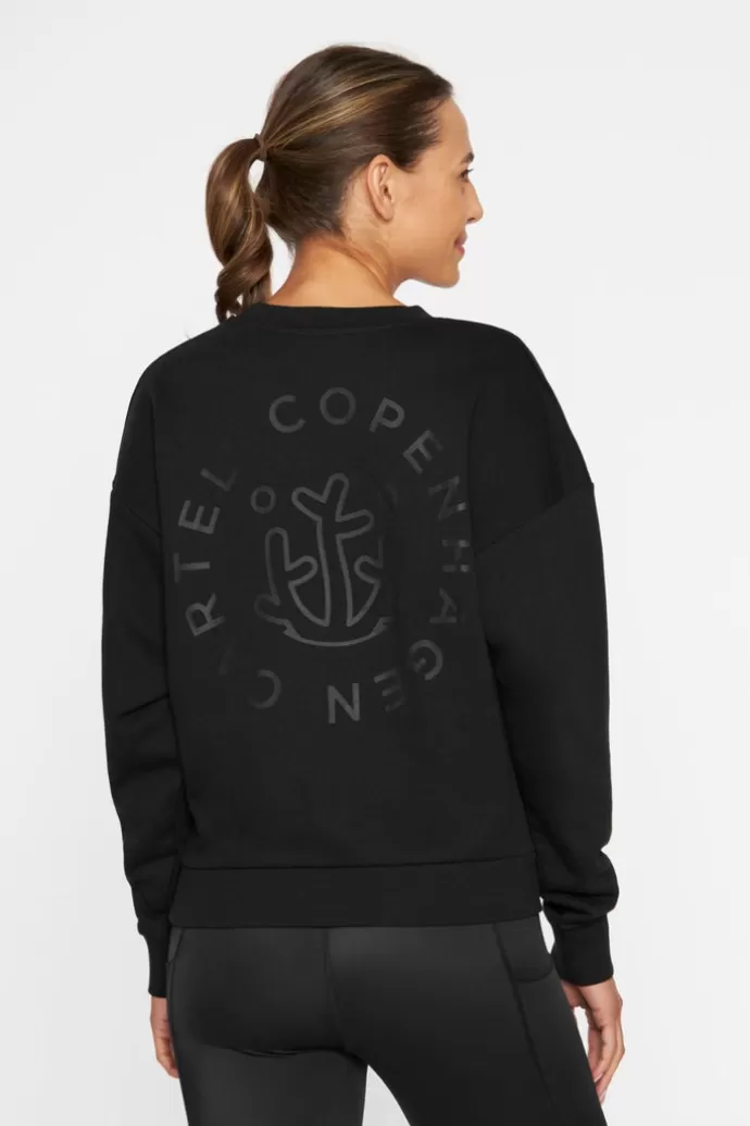 Copenhagen Cartel Ocn Weed® Crop Sweatshirt Nero