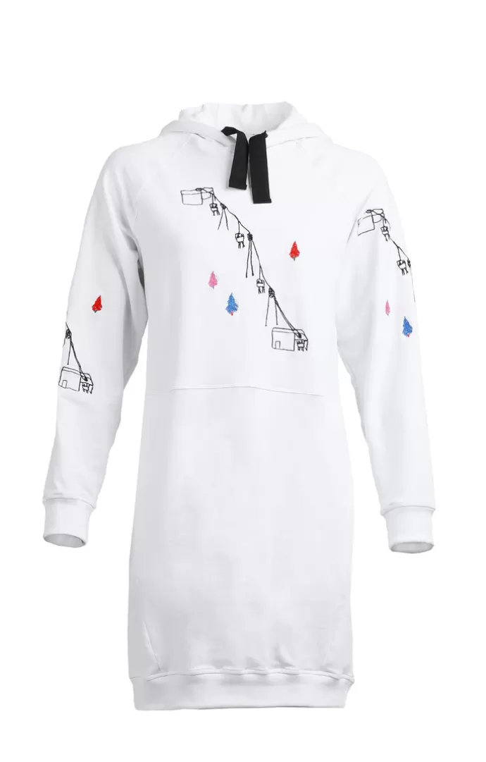 TOMCSANYI Parad Hooded Sweatshirt Dress Ski Lift