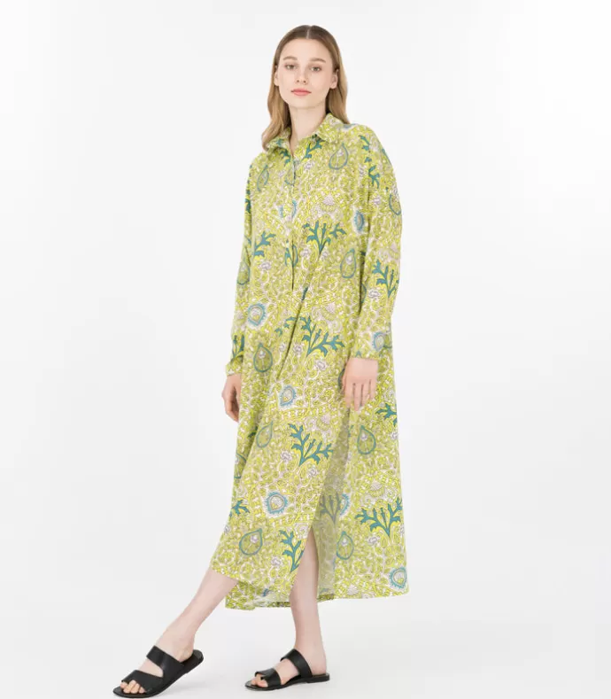 Elizabeth LaGre Paradiso Printattu Oversized Tunikamekko Keltainen/Vihrea