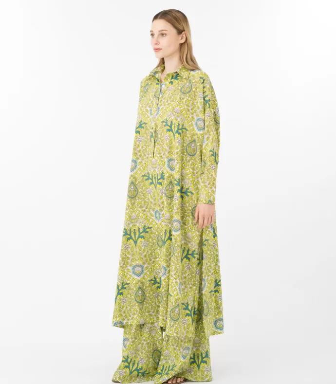 Elizabeth LaGre Paradiso Printattu Oversized Tunikamekko Keltainen/Vihrea