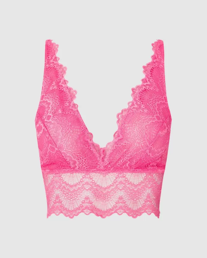 Fashion UNDERSTATEMENT Pitsi Plunge Bralette Bubblegum Pinkki