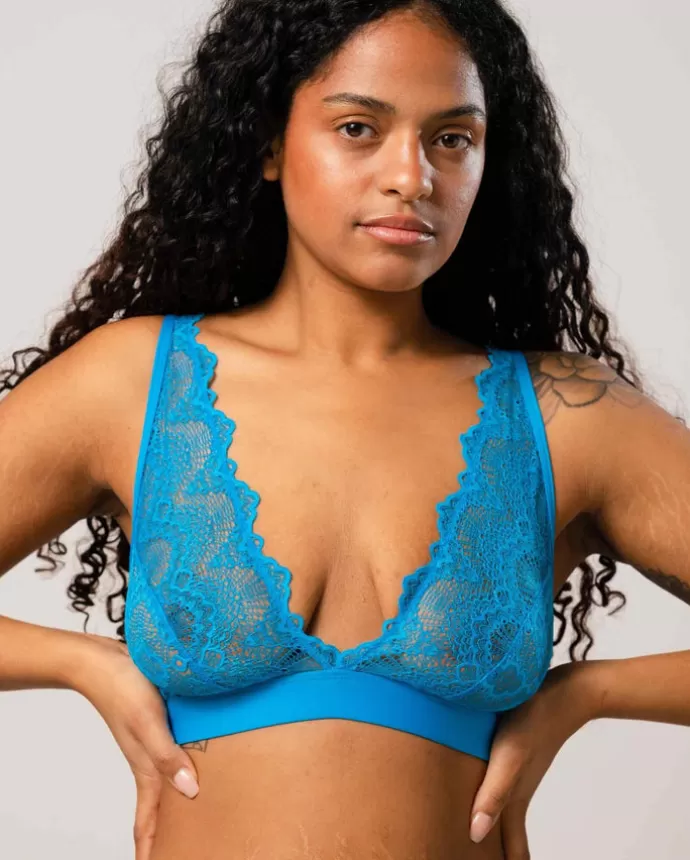 Flash Sale UNDERSTATEMENT Pitsi Plunge Bralette Sahkonsininen