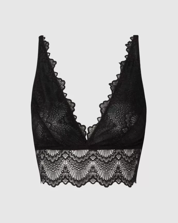 Discount UNDERSTATEMENT Pitsinen Plunge Bralette Toppi Saboteur Musta