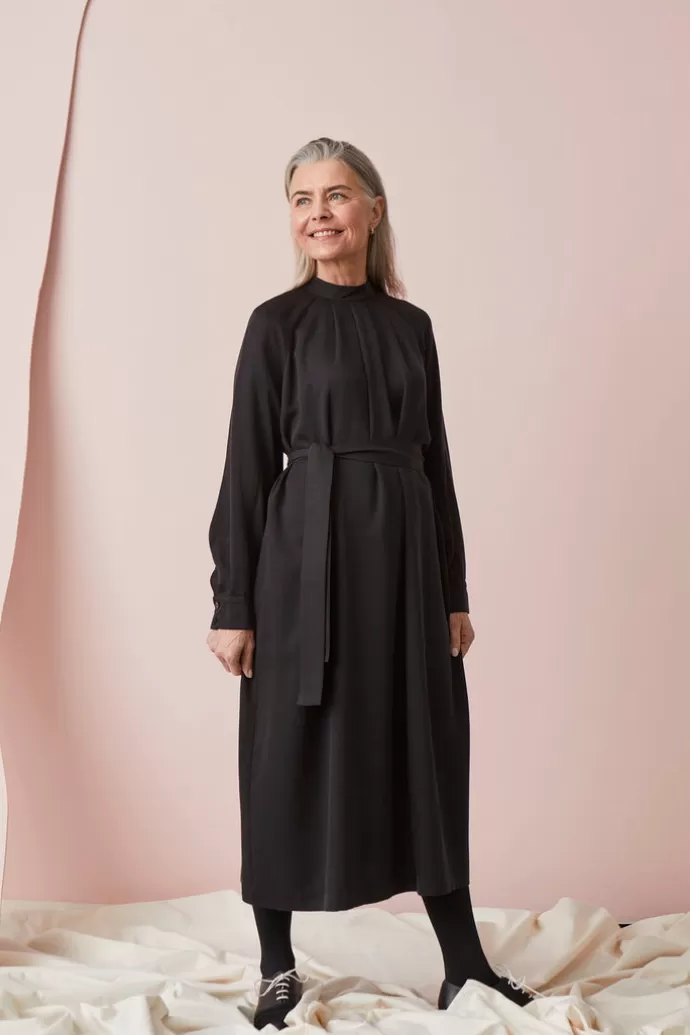 Papu Pleated Dress Black