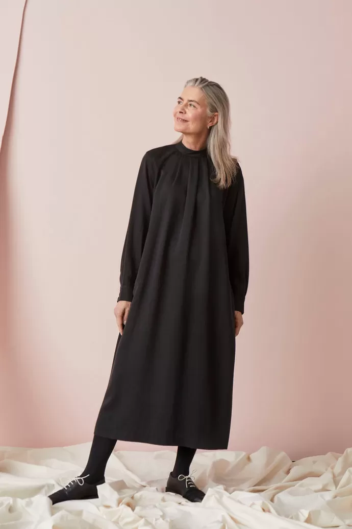 Papu Pleated Dress Black