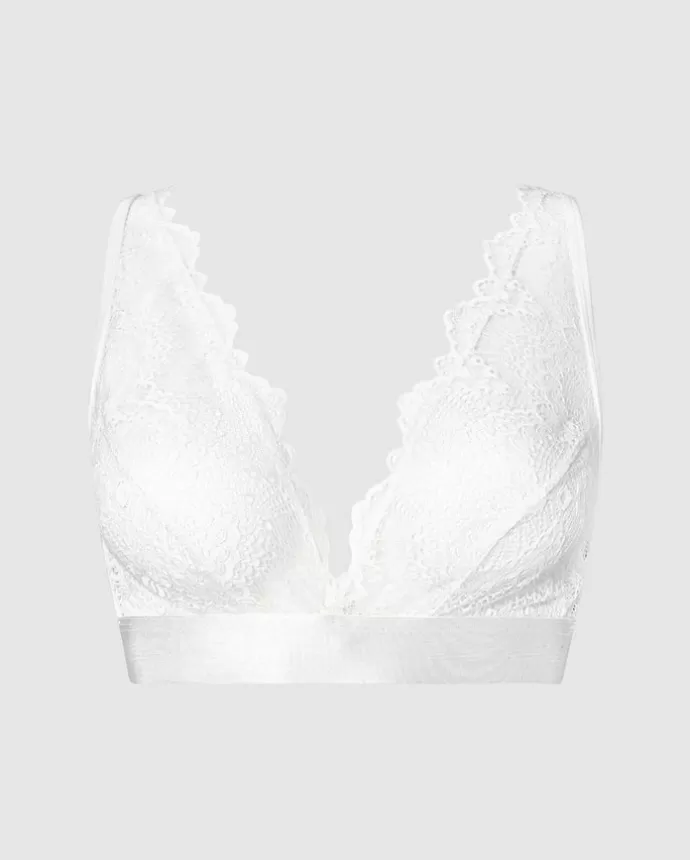 Flash Sale UNDERSTATEMENT Plunge Bralette Blanche