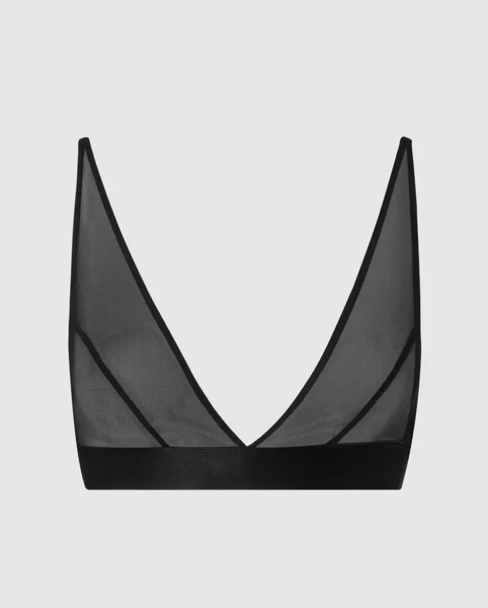 Flash Sale UNDERSTATEMENT Plunge Bralette Mesh Mania